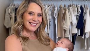 Rocío Marengo y su hijo Isidro Fort