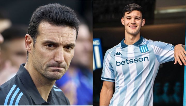 Lionel Scaloni y Valentín Carboni.