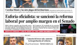 La tapa del Diario PERFIL del sábado 28 de febrero de 2026