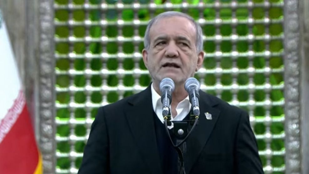 El presidente iraní Masoud Beyzeshkian.