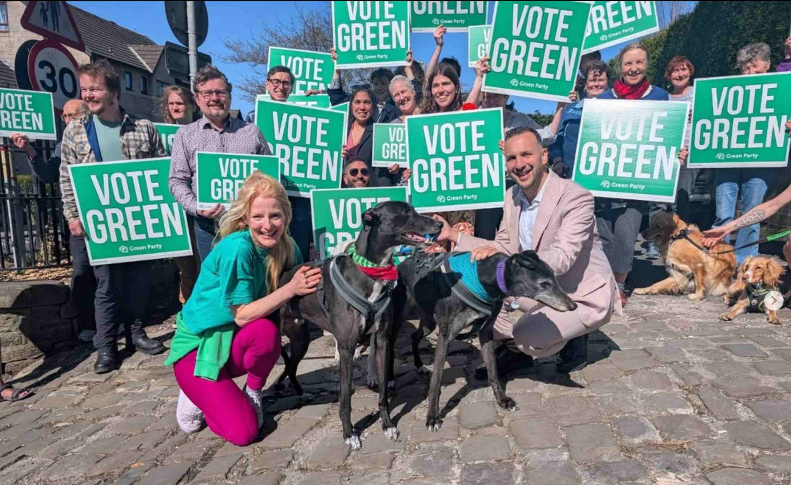 Hannah Spencer y Zack Polanski, líder del Partido Verde.