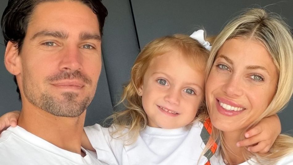 Cande Ruggeri y Nicolás Maccari con su hija Vita