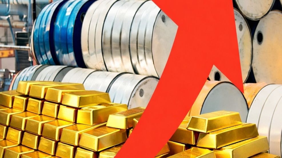 Barriles de petróleo y lingotes de oro: suben impulsados por el conflicto en oriente medio. 