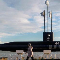 Comienza el juicio en Santa Cruz contra cuatro exoficiales de la Armada de alto rango, por la implosión de un submarino que mató a 44 marineros en noviembre de 2017. Argentina. Foto por WALTER DIAZ / AFP | Foto:AFP