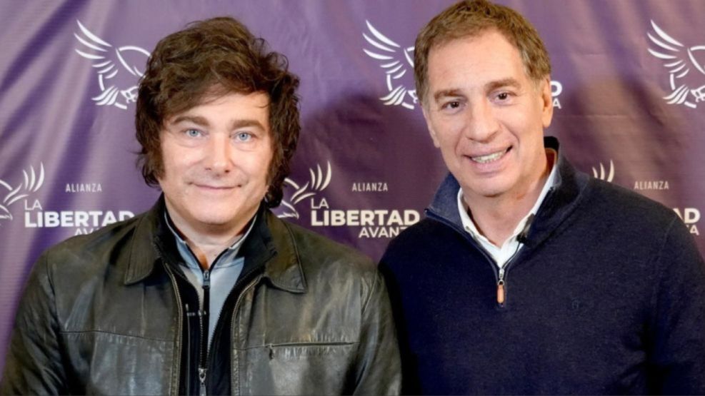 Javier Milei y Diego Santilli