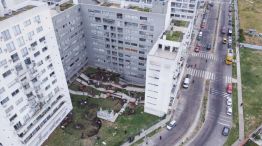 Derrumbe en el complejo de viviendas Estación Buenos Aires, en el barrio porteño de Parque Patricios