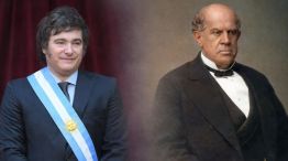 Javier Milei y Domingo Sarmiento