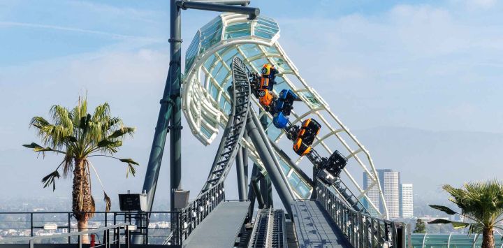 "Rápidos y Furiosos: Hollywood Drift": Primer vistazo a la montaña rusa en Universal Studios Hollywood. Foto de Rich Polk / AFP