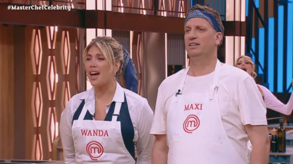 Wanda Nara y Maxi López en Masterchef Celebrity