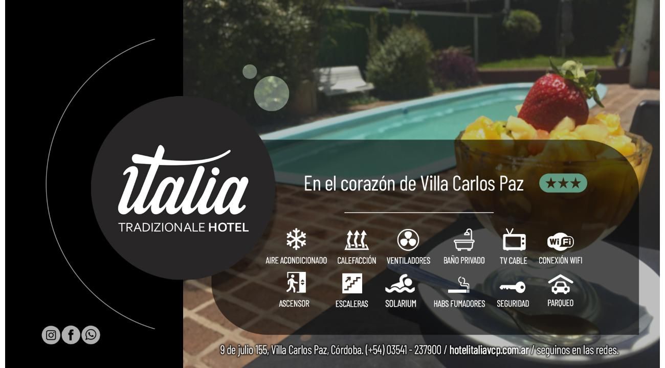 Hotel Italia: Una experiencia familiar en pleno centro de Villa Carlos Paz.