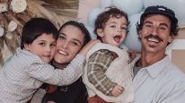 Juana Repetto y Sebastián Graviotto junto a sus hijos