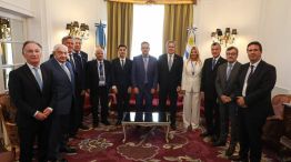 Yamandú Orsi en el Cicyp con el Grupo de los Seis