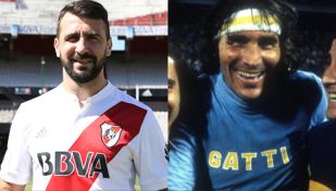Lucas Pratto y Hugo Gatti