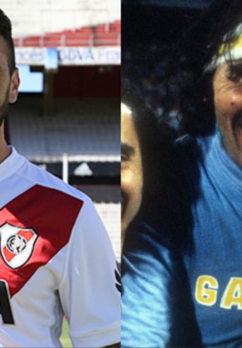 Lucas Pratto y Hugo Gatti