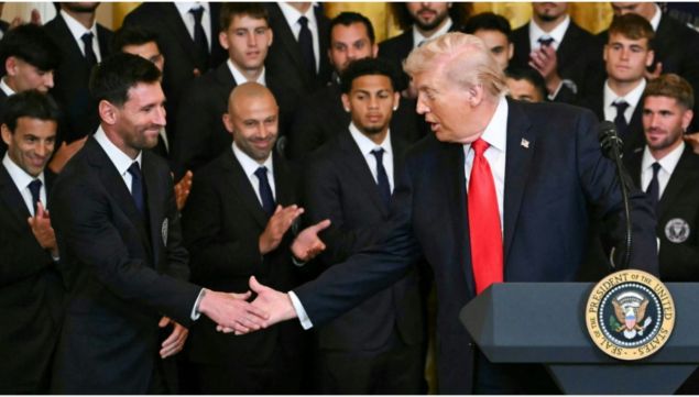 Lionel Messi y Donald Trump