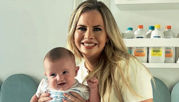 Alejandra Maglietti mostró el deporte que hace con su hijo, Manu