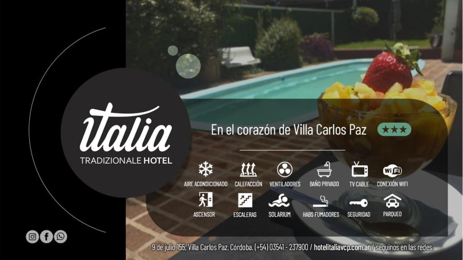 Hotel Italia: Una experiencia familiar en pleno centro de Villa Carlos Paz.