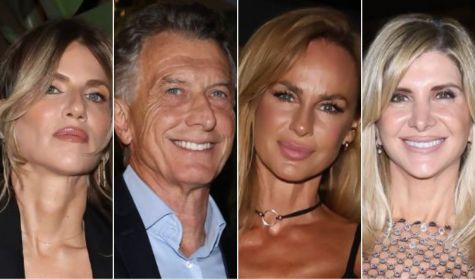 Natalia Graciano, Mauricio Macri, Sabrina Rojas y Débora Plager
