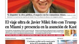 La tapa del Diario PERFIL del domingo 8 de marzo de 2026