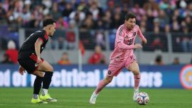 Sábado rosa para Inter Miami en Baltimore: 2-1 a DC United con goles de Messi (llegó a 899) y De Paul