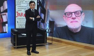 El historiador italiano Enzo Traverso, con Jorge Fontevecchia en Periodismo Puro.