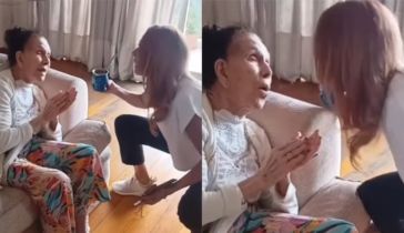 Iliana Calabró junto a su mamá, Coca