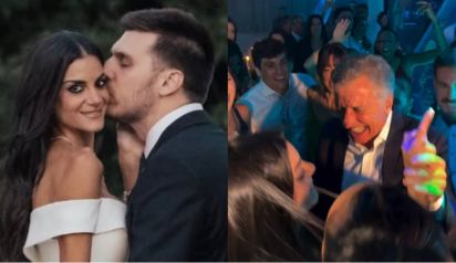 Emily Lucius, Rodrigo Valladares y Mauricio Macri