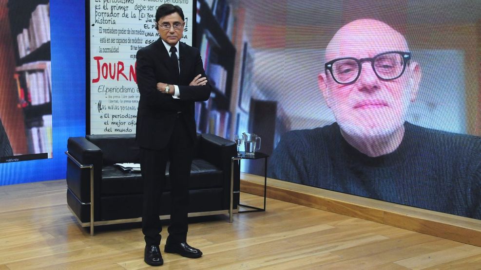 El historiador italiano Enzo Traverso, con Jorge Fontevecchia en Periodismo Puro.