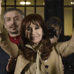 CFK & sus hijos | Foto:CEDOC