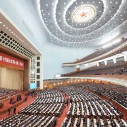 La tercera reunión plenaria de la cuarta sesión del XIV Comité Nacional de la Conferencia Consultiva Política del Pueblo Chino (CCPPCh) se lleva a cabo en el Gran Palacio del Pueblo, en Beijing, capital de China. | Foto:Xinhua/Cai Yang