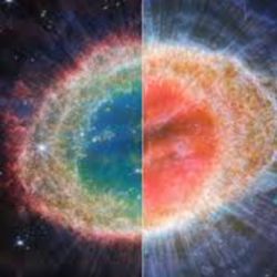  Está compuesta por nubes de polvo brillantes, estrellas recién nacidas y otras moribundas,
