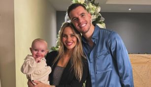 Giovani Lo Celso, Magui Alcacer y su hija Emilia