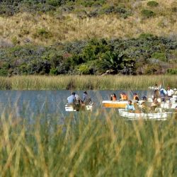 En La Brava hubo más de 100 embarcaciones en el agua y 314 pescadores inscriptos, quienes le dieron un marco espectacular a una de las lagunas más atractivas de la provincia de Buenos Aires.