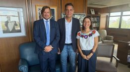 El ministro Siciliano con el juez federal Miguel Hugo Vaca Narvaja