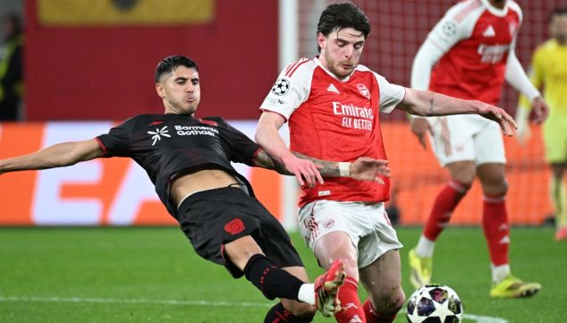 Exe Palacios en Bayer Leverkusen y Declan Rice en Arsenal