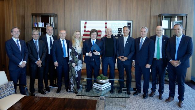 Milei y su comitiva en Nueva York