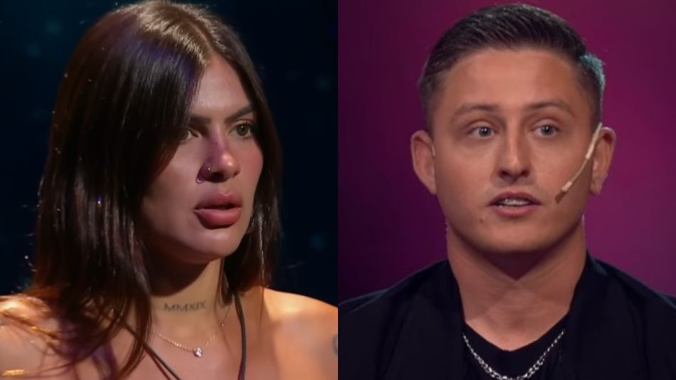 Luana Fernández y Lucas, su expareja, en Gran Hermano Generación Dorada