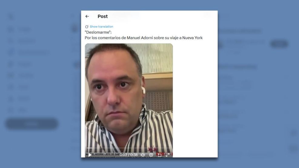 Adorni Tendencia en X 110232026