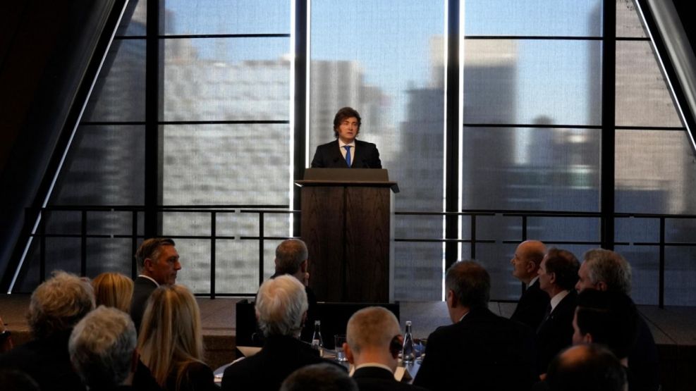 Javier Milei en la inauguración de la Argentina Week 2026 en la ciudad de Nueva York