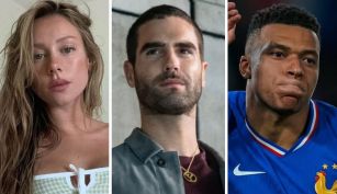 Ester Expósito, Nicolás Furtado y Kylian Mbappé