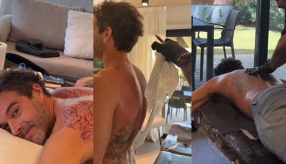 Nicolás Cabré mostró el impactante tatuaje que se realizó