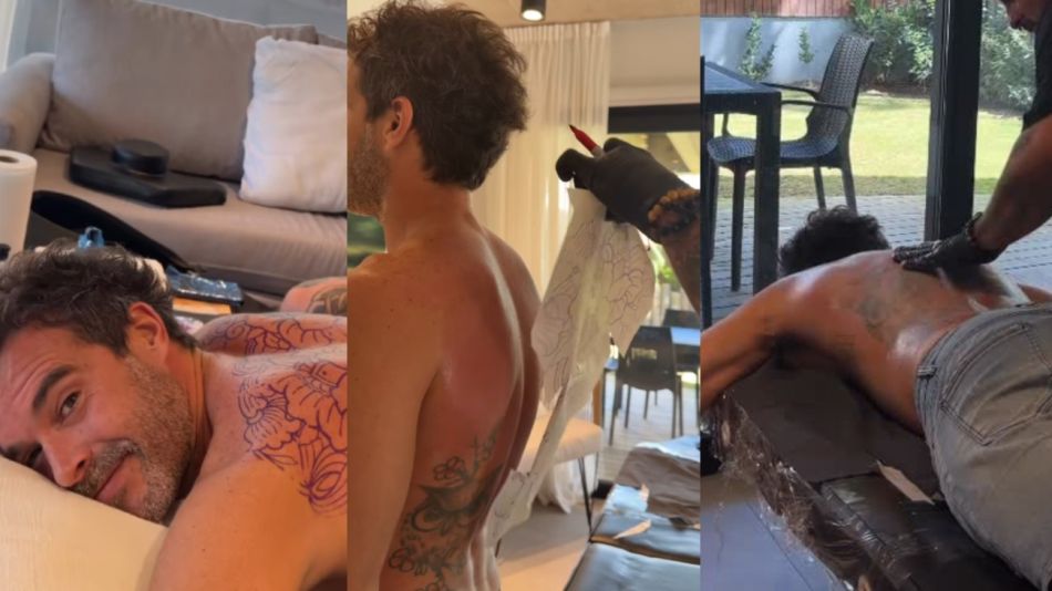 Nicolás Cabré mostró el impactante tatuaje que se realizó