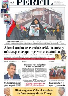 La tapa del Diario PERFIL del sábado 14 de marzo de 2026