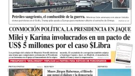 La tapa del Diario PERFIL del domingo 15 de marzo de 2026