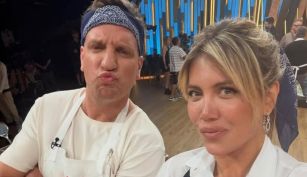 Maxi López y Wanda Nara en MasterChef Celebrity
