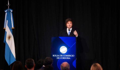 El Presidente Javier Milei en la Bolsa de Comercio de Córdoba