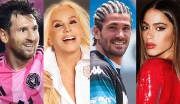 Lionel Messi, Susana Giménez, Tini Stoessel y Rodrigo De Paul