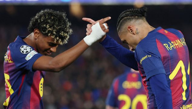 Lamine Yamal y Raphinha