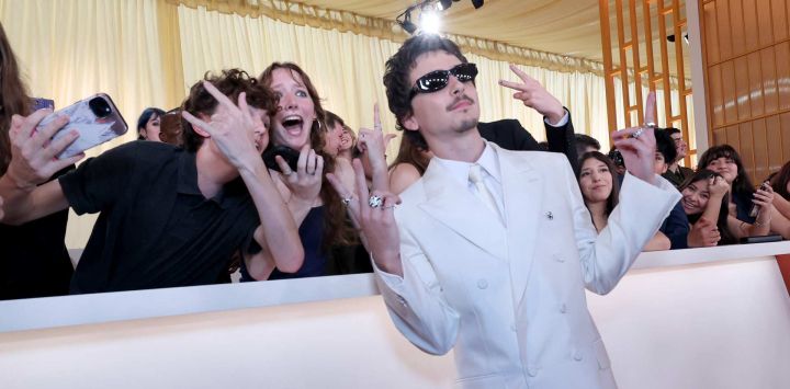 El actor estadounidense-francés Timothée Chalamet asiste a la 98.ª edición de los Premios Óscar en el Dolby Theatre de Hollywood, California.