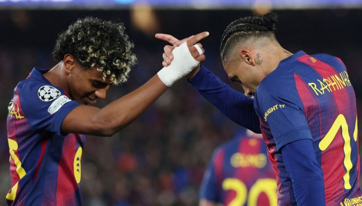 Lamine Yamal y Raphinha